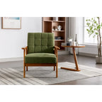 Tufted Accent Chair with Solid Wood Frame, 30.71"H x 25.39"W x 28.74"D