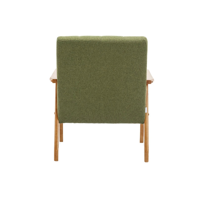 Tufted Accent Chair with Solid Wood Frame, 30.71"H x 25.39"W x 28.74"D