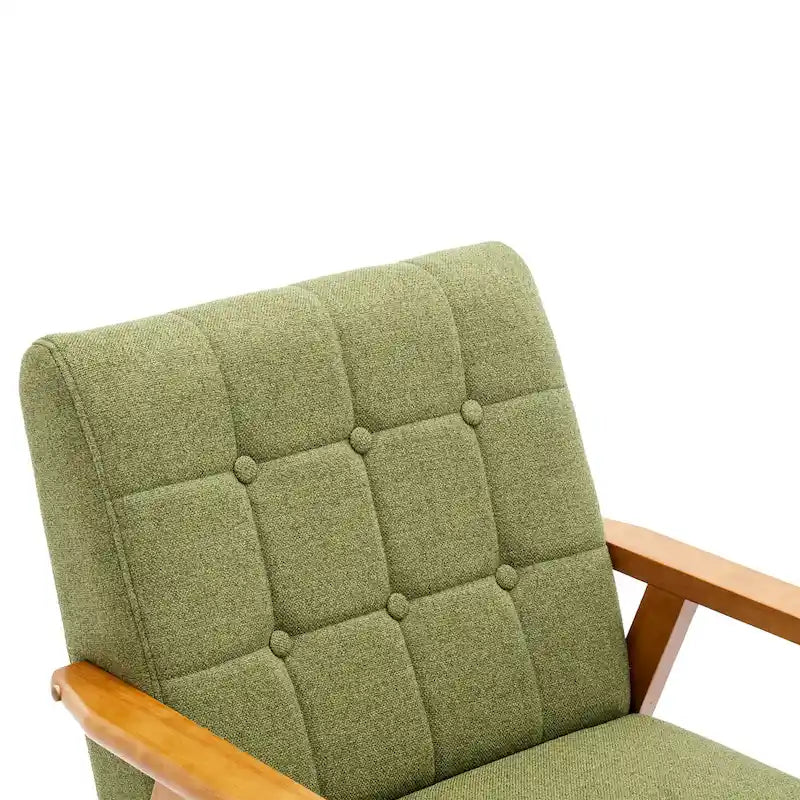 Tufted Accent Chair with Solid Wood Frame, 30.71"H x 25.39"W x 28.74"D