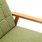 Tufted Accent Chair with Solid Wood Frame, 30.71"H x 25.39"W x 28.74"D