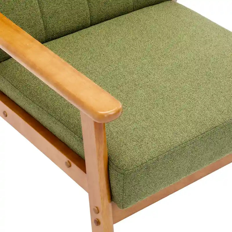 Tufted Accent Chair with Solid Wood Frame, 30.71"H x 25.39"W x 28.74"D