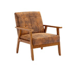 Tufted Accent Chair with Solid Wood Frame, 30.71"H x 25.39"W x 28.74"D