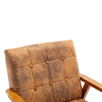 Tufted Accent Chair with Solid Wood Frame, 30.71"H x 25.39"W x 28.74"D