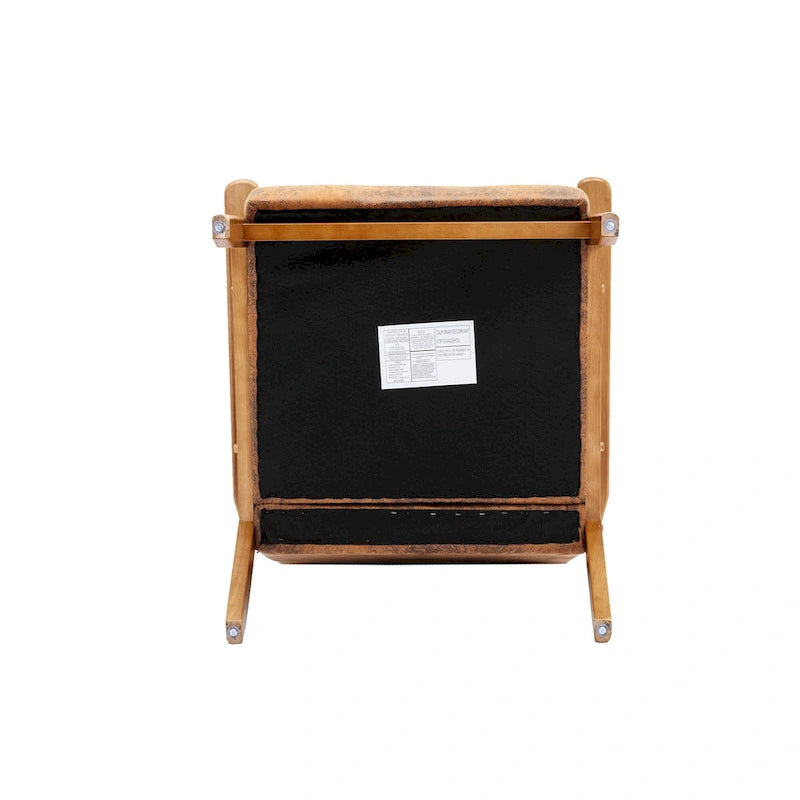 Tufted Accent Chair with Solid Wood Frame, 30.71"H x 25.39"W x 28.74"D