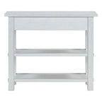 36" Farmhouse Console Table with 1 Drawer and 2 Open Shelves, MDF and Rubberwood