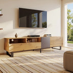 TV Stand for TVs Up to 80", Media Console with Drop-Down Doors and Drawers – 70.9"W x 15"D x 19.7"H