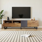 TV Stand for TVs Up to 80", Media Console with Drop-Down Doors and Drawers – 70.9"W x 15"D x 19.7"H