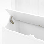 Upholstered Storage Ottoman with Tray Top, 43.3"L x 23.6"W x 16.5"H, Multiple Colors