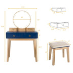 Vanity Makeup Table with Touch Screen Mirror and 3 Lighting Modes, 4 Drawers