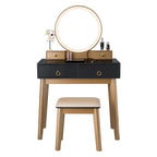 Vanity Makeup Table with Touch Screen Mirror and 3 Lighting Modes, 4 Drawers