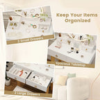 Vanity Makeup Table with Touch Screen Mirror and 3 Lighting Modes, 4 Drawers