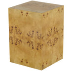 Wood Square Cube Side End Accent Table with Wood Grain Patterns - Brown - 