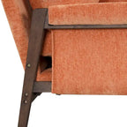 Mid-Century Velvet Solid Wood Accent Chair with Thick Seat Cushion