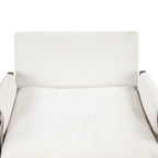 Mid-Century Velvet Solid Wood Accent Chair with Thick Seat Cushion