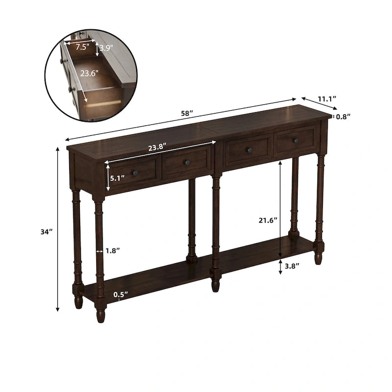 Console Table Sofa Table Easy Assembly