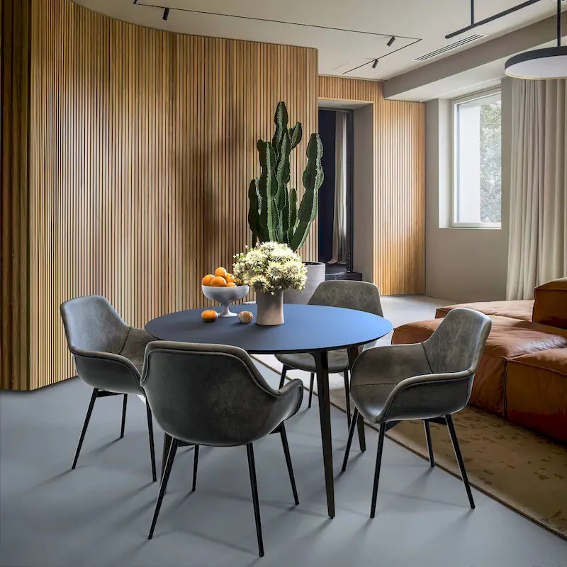 Dining Arm Chair With Metal Legs Set of 2 - Olive Green - 24.5Dx25.2Wx33H