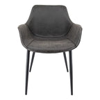 Upholstered Dining Arm Chair with Metal Legs, Set of 2 – 24.5"D x 25.2"W x 33"H