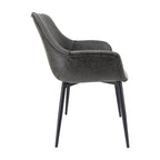 Upholstered Dining Arm Chair with Metal Legs, Set of 2 – 24.5"D x 25.2"W x 33"H