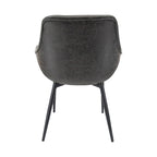 Upholstered Dining Arm Chair with Metal Legs, Set of 2 – 24.5"D x 25.2"W x 33"H