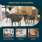 Upholstered Dining Arm Chair with Metal Legs, Set of 2 – 24.5"D x 25.2"W x 33"H