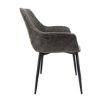 Upholstered Dining Arm Chair with Metal Legs, Set of 2 – 24.5"D x 25.2"W x 33"H