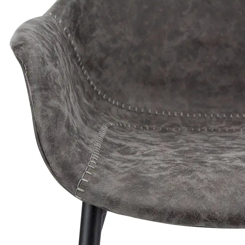 Upholstered Dining Arm Chair with Metal Legs, Set of 2 – 24.5"D x 25.2"W x 33"H