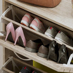 2-Tier Shoe Cabinet, 18mm Particleboard with PVC Edge Banding
