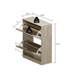 2-Tier Shoe Cabinet, 18mm Particleboard with PVC Edge Banding