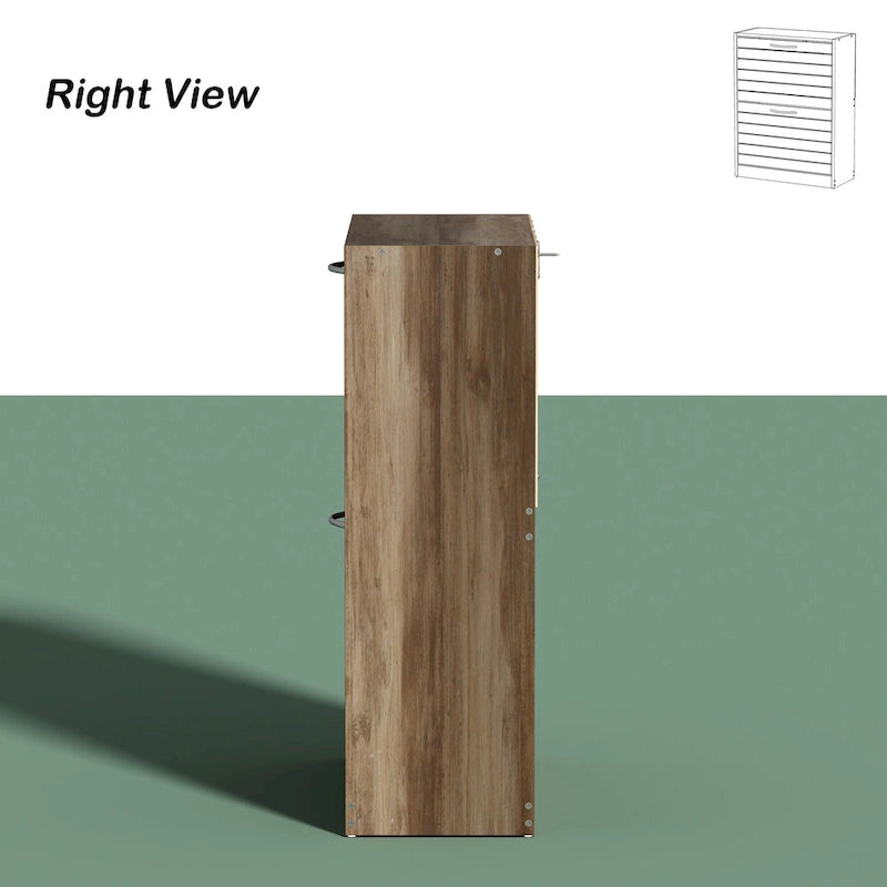 2-Tier Shoe Cabinet, 18mm Particleboard with PVC Edge Banding