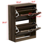 2-Tier Shoe Cabinet, 18mm Particleboard with PVC Edge Banding