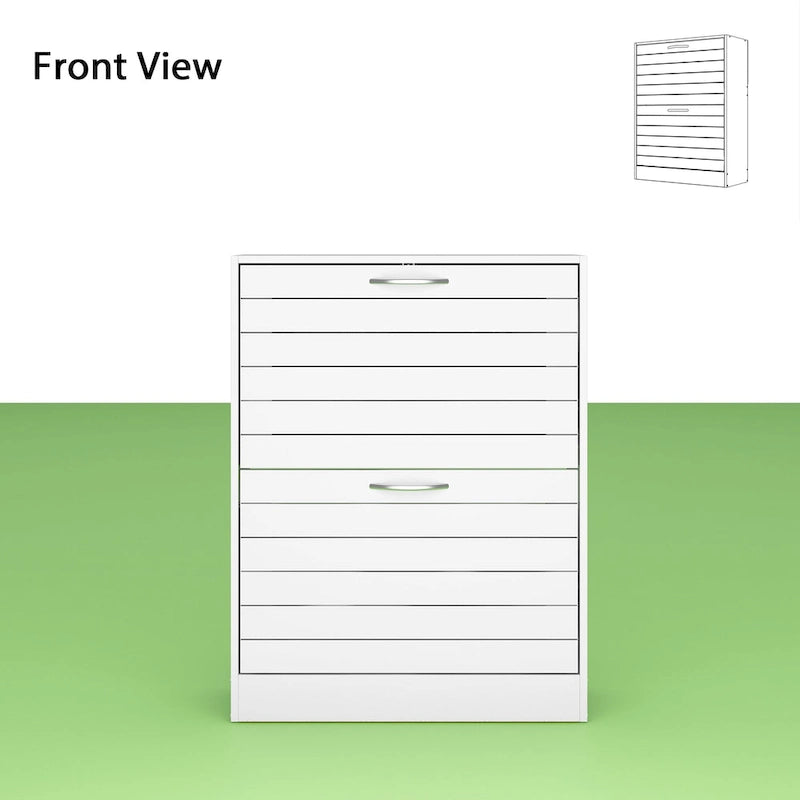 2-Tier Shoe Cabinet, 18mm Particleboard with PVC Edge Banding