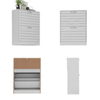2-Tier Shoe Cabinet, 18mm Particleboard with PVC Edge Banding