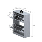 2-Tier Shoe Cabinet, 18mm Particleboard with PVC Edge Banding