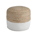  Natural/White Pouf