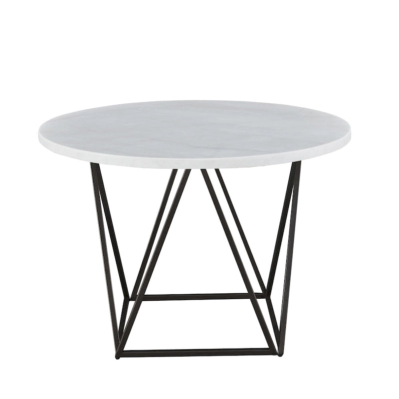  Ranger White Marble Top Round Dining Table