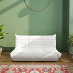 Upholstered Sofa Set with Ottoman, Beige Fabric – Single Sofa / Loveseat / Couch / Ottoman