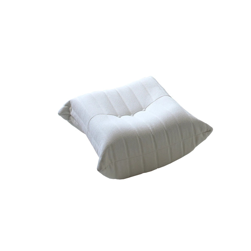 Upholstered Sofa Set with Ottoman, Beige Fabric – Single Sofa / Loveseat / Couch / Ottoman