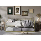Twin Metal Daybed with Pull-Out Trundle, Multiple Colors