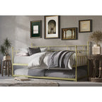 Twin Metal Daybed with Pull-Out Trundle, Multiple Colors