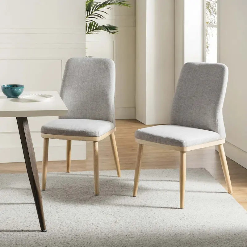 Mid-century Modern Upholstered Dining Chair Set of 2