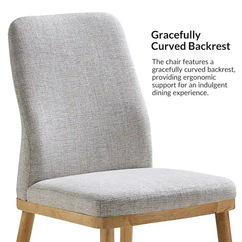 Mid-century Modern Upholstered Dining Chair Set of 2