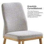 Mid-century Modern Upholstered Dining Chair Set of 2