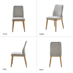 Mid-century Modern Upholstered Dining Chair Set of 2