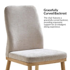 Mid-century Modern Upholstered Dining Chair Set of 2