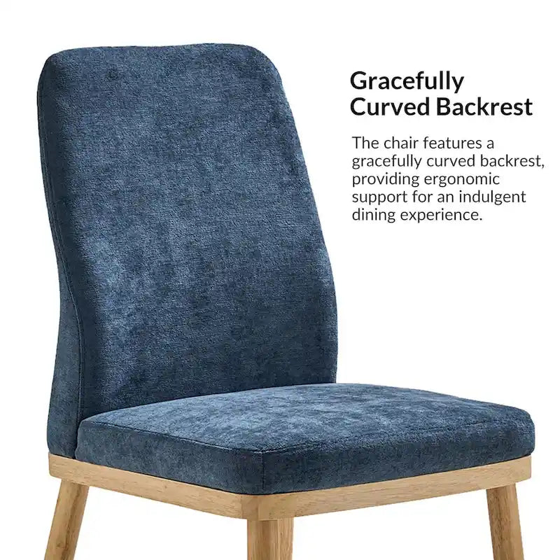 Mid-century Modern Upholstered Dining Chair Set of 2