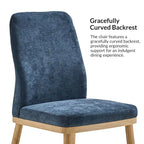 Mid-century Modern Upholstered Dining Chair Set of 2