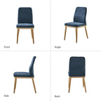 Mid-century Modern Upholstered Dining Chair Set of 2