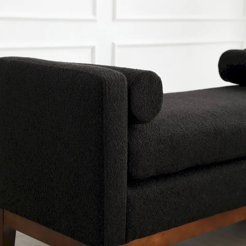 Upholstered Bench with Fluted Wood Legs and Foam Cushion, Multiple Colors