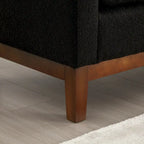 Upholstered Bench with Fluted Wood Legs and Foam Cushion, Multiple Colors
