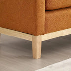 Upholstered Bench with Fluted Wood Legs and Foam Cushion, Multiple Colors
